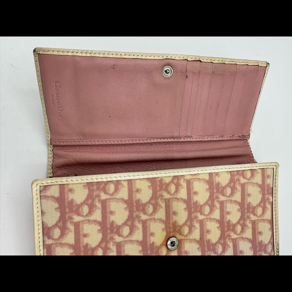 Christian Dior  Trotter Long Logo Pink Vintage Wallet - Picture 4 of 6